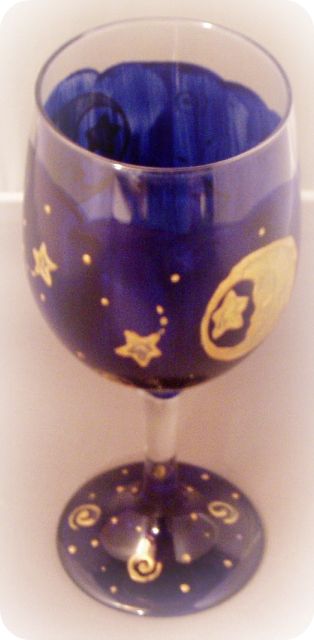 Starry Nights- Wine Glass